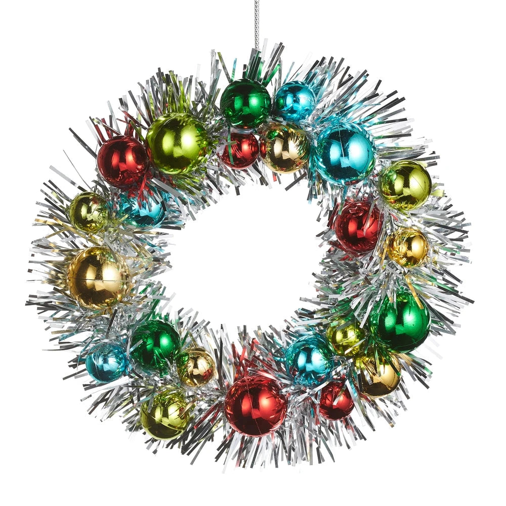 Tinsel Wreath Ornament Christmas Ornament RAZ 