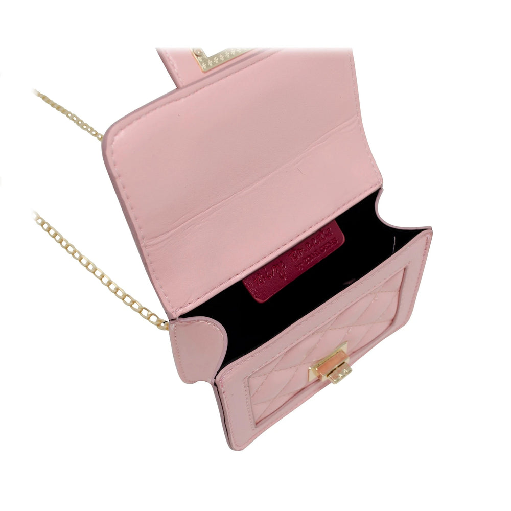 Tiny Classic Quilted Mini Purse - Pink Girl Purse Tiny Treats and Zomi Gems 