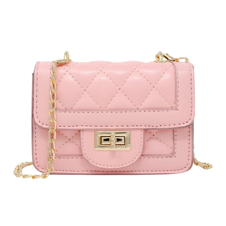 Tiny Classic Quilted Mini Purse - Pink Girl Purse Tiny Treats and Zomi Gems 