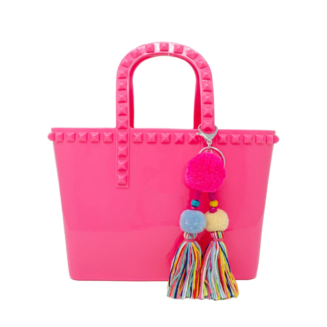 Tiny Jelly Tote Bag- Hot Pink Girl Purse Tiny Treats and Zomi Gems 