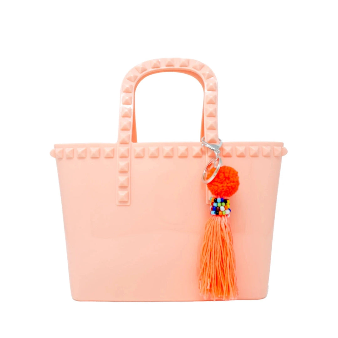 Tiny Jelly Tote Bag- Pink Girl Purse Tiny Treats and Zomi Gems 