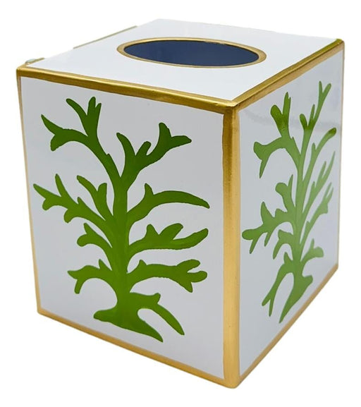 Tissue Box Cover - Green Coral Home Decor Dana Gibson 