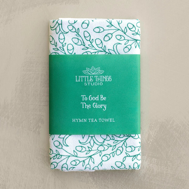 To God Be the Glory Hymn Tea Towel Kitchen Towel Little Things Studio 