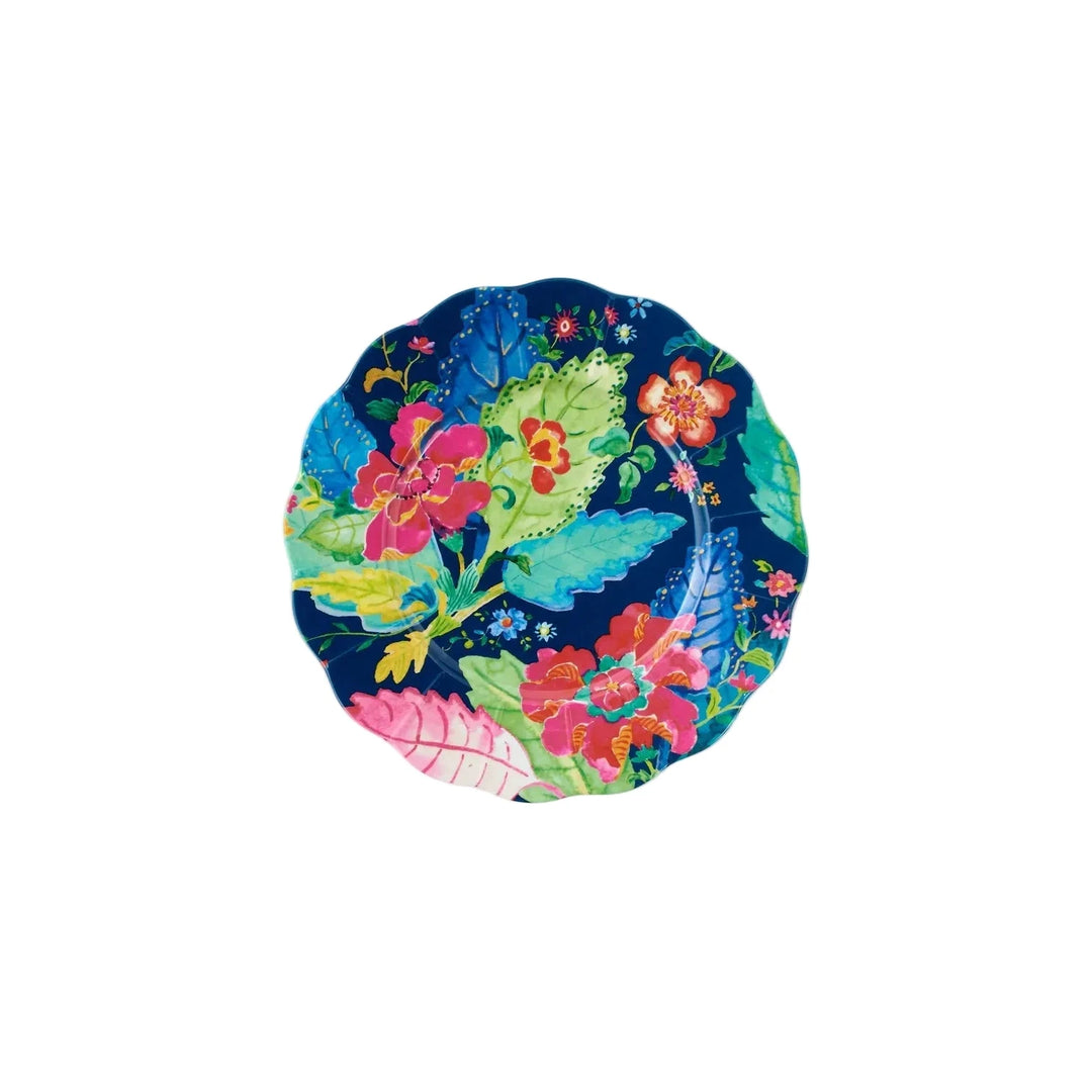 Tobacco Leaf Scalloped Plate Decorative Plate 180 Degrees 