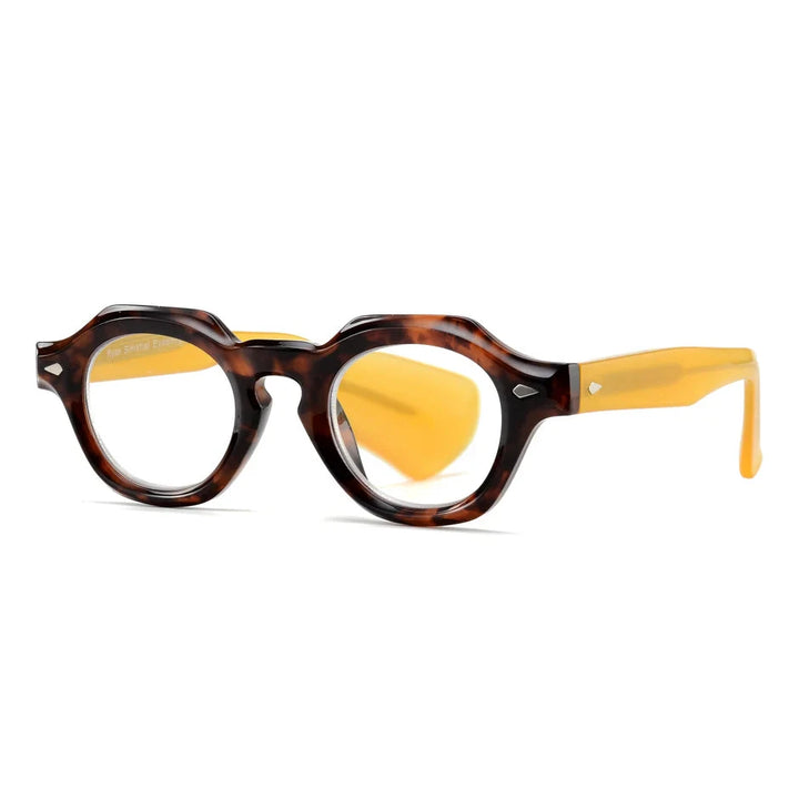 Toby Readers - Tortoise with Yellow Temples Reading Glasses Ryan Simkhai 