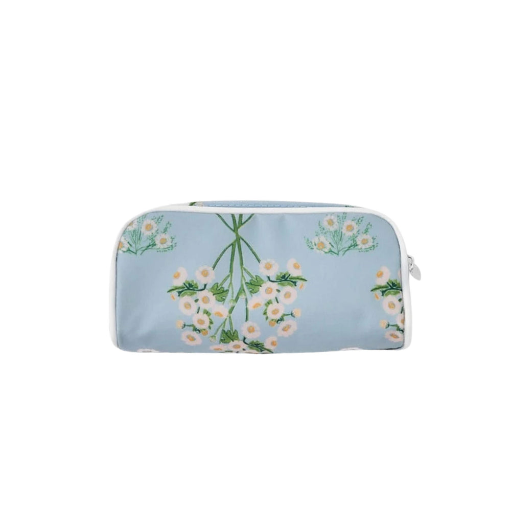 Toiletry Bag- Blue FLowers Cosmetic/Accessories Bags Weezie 