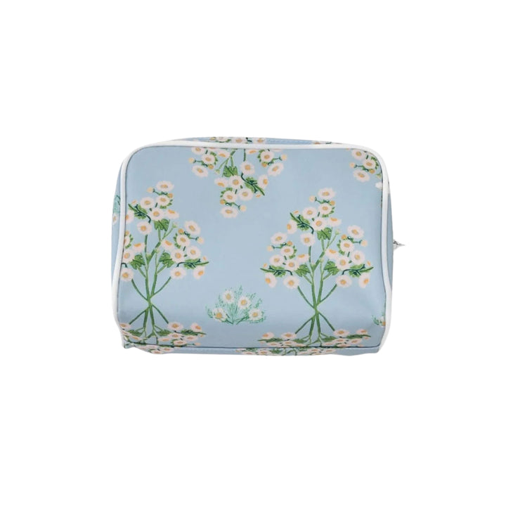 Toiletry Bag- Blue FLowers Cosmetic/Accessories Bags Weezie 