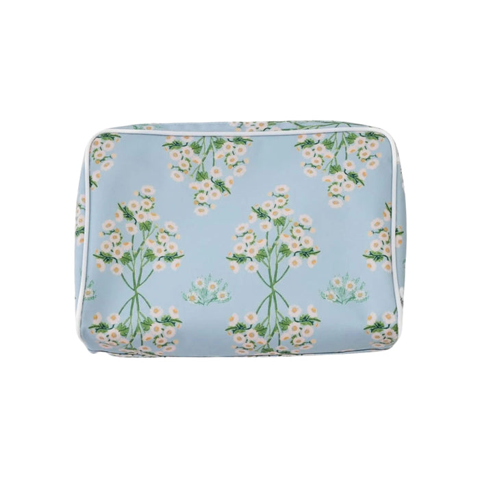 Toiletry Bag- Blue FLowers Cosmetic/Accessories Bags Weezie 