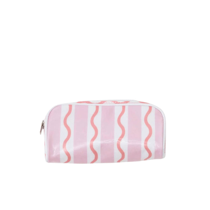 Toiletry Bag- Coral Squiggle Cosmetic/Accessories Bags Weezie Mini 