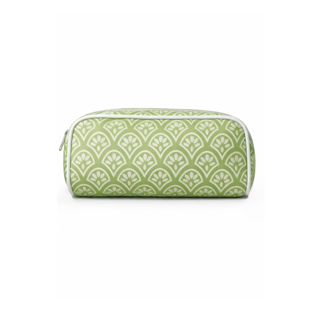 Toiletry Bag- Green Patterned Cosmetic/Accessories Bags Weezie Mini 