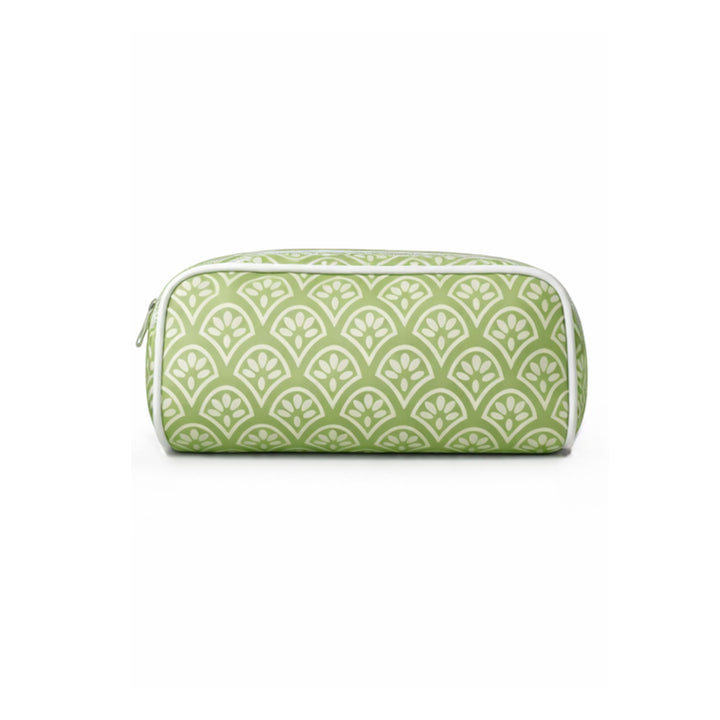 Toiletry Bag- Green Patterned Cosmetic/Accessories Bags Weezie Mini 