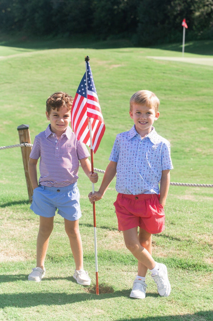 Too Cool for School Polo - Americana Stripe Boy Shirt Prodoh 