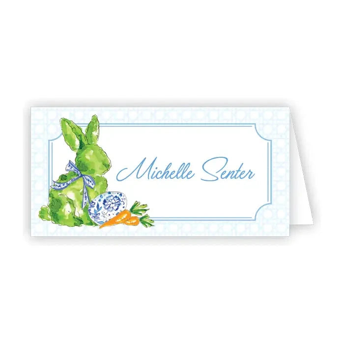 Topiary Bunny, Egg and Carrot Placecard Place Cards Rosanne Beck 