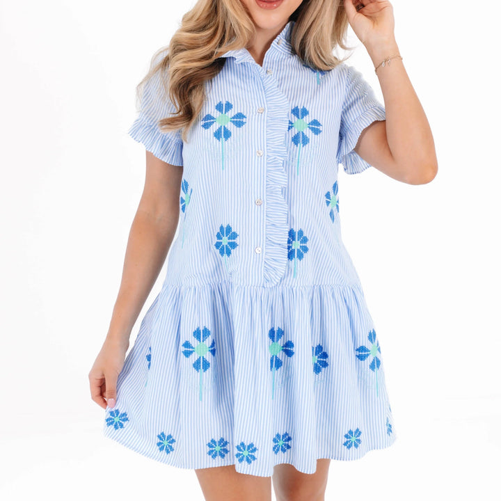 Tori Ruffle Dress Womens Dress J Marie Collections 