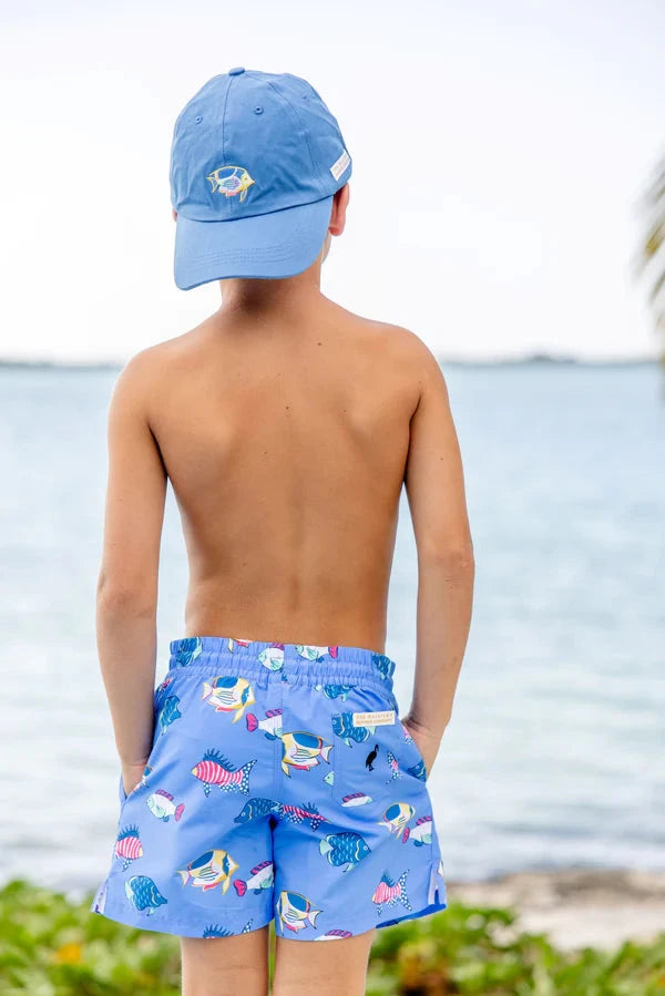 Tortola Swim Trunks - Here Fishy Fishy Boy Bathing Suit Beaufort Bonnet 