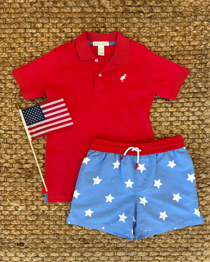 Tortola Swim Trunks - North Sea Stars Boy Bathing Suit Beaufort Bonnet 