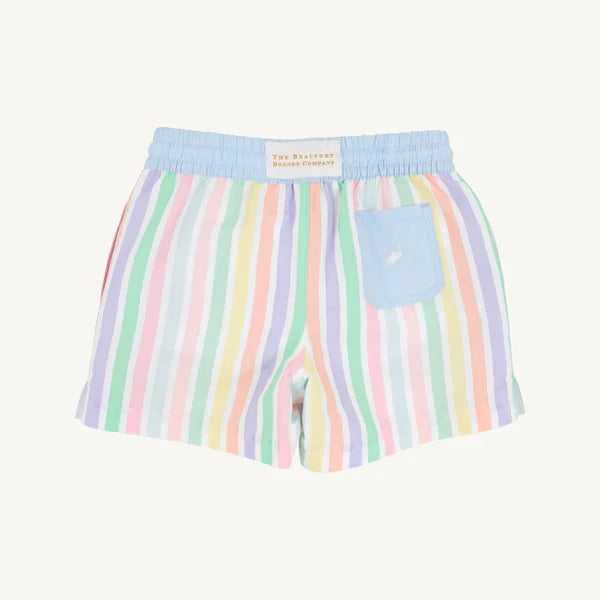 Tortola Swim Trunks - Southampton Stripe Boy Bathing Suit Beaufort Bonnet 