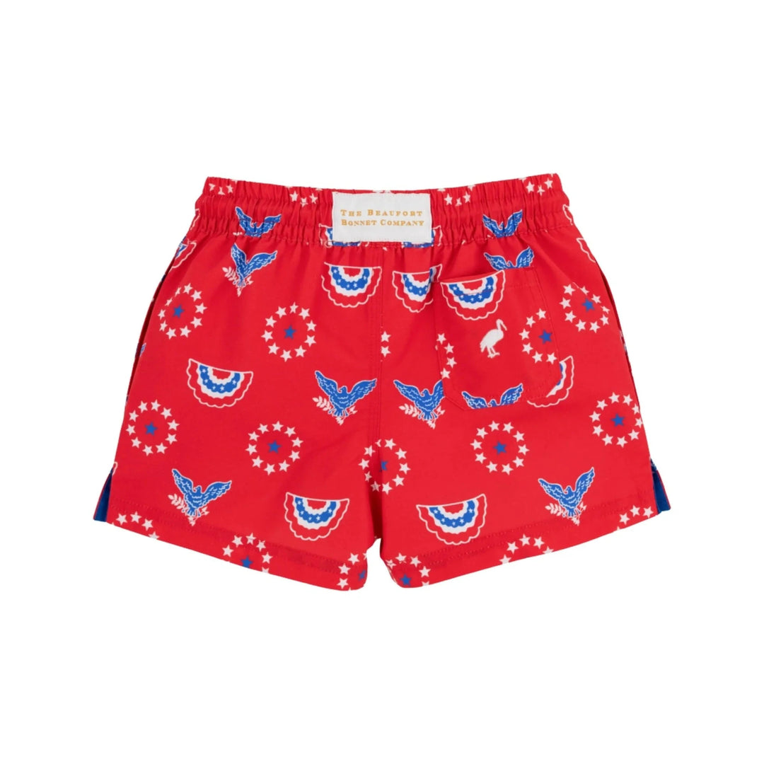 Tortola Swim Trunks - Star Spangled Swag Boy Bathing Suit Beaufort Bonnet 