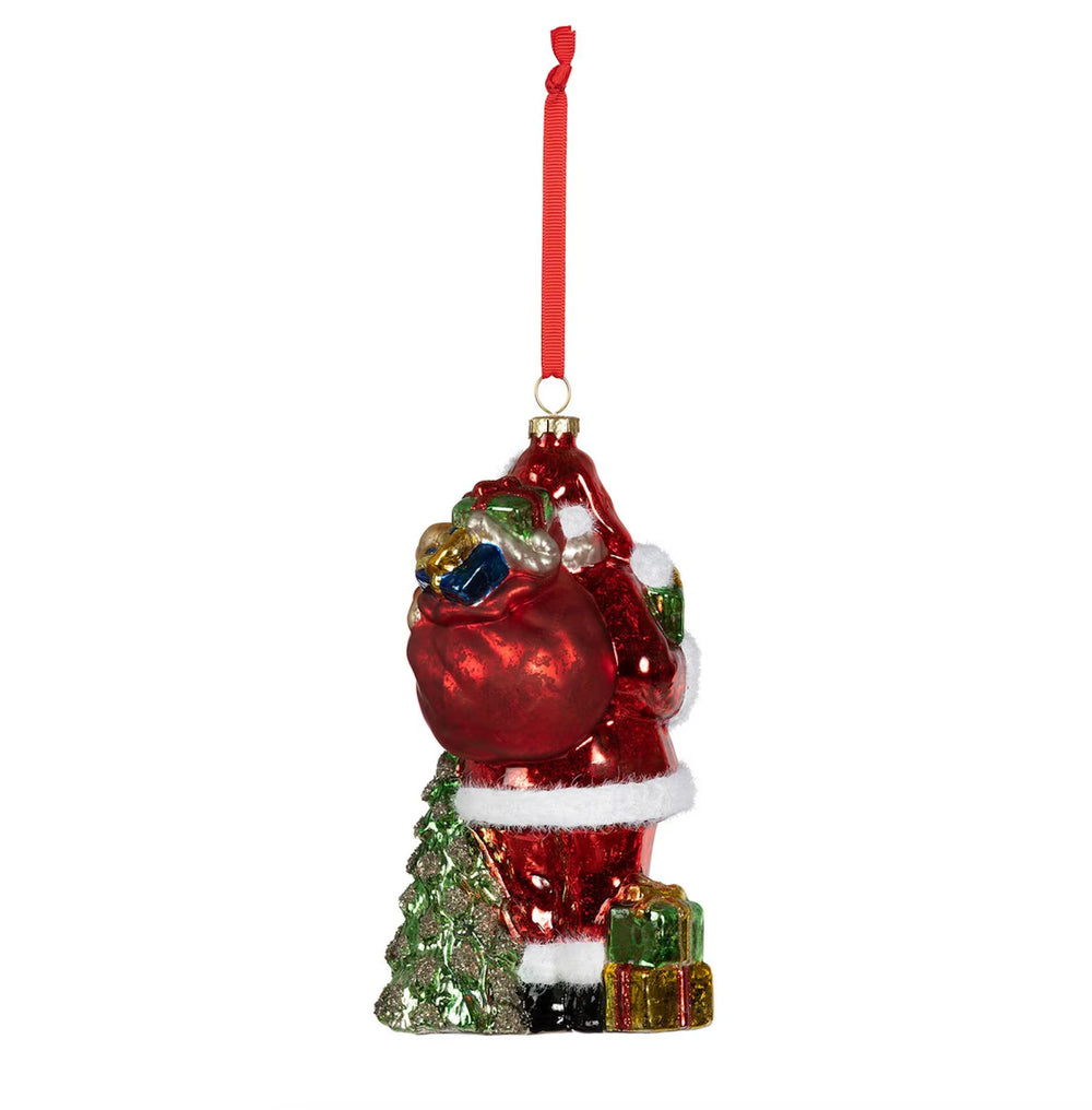 Traditional Santa Glass Ornament Christmas Ornament Park Hill 