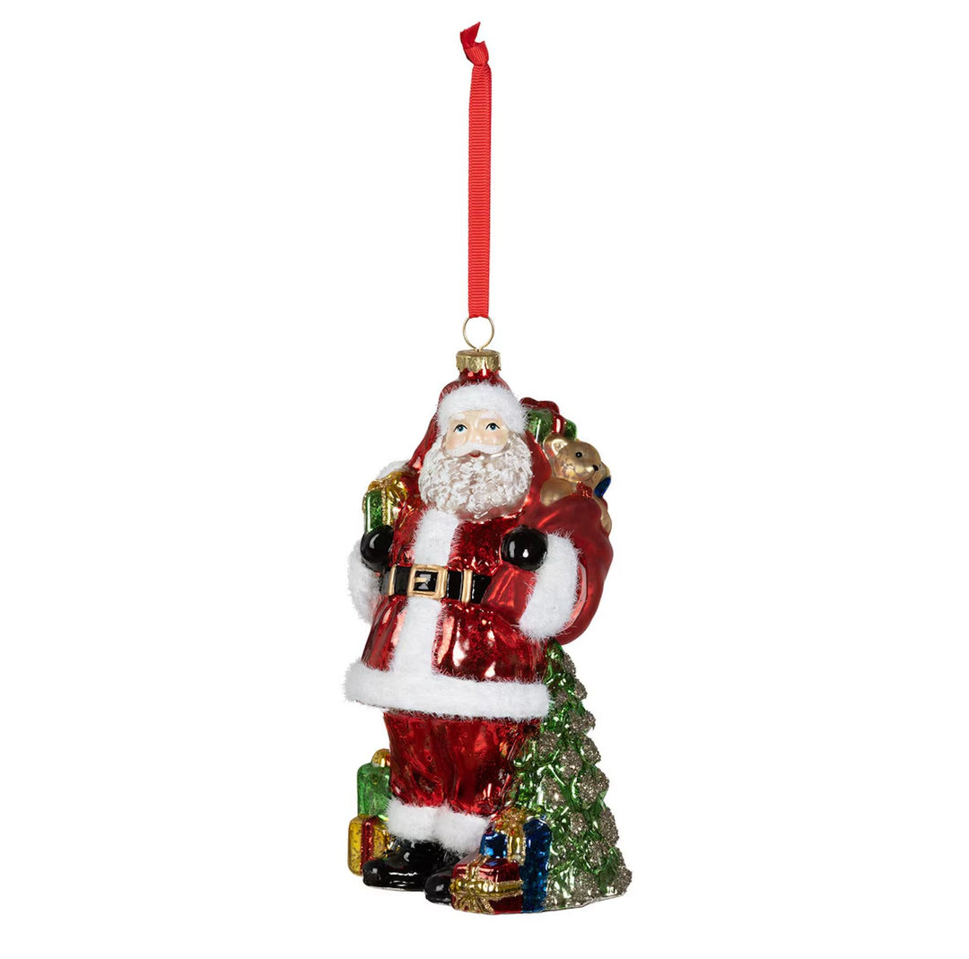 Traditional Santa Glass Ornament Christmas Ornament Park Hill 