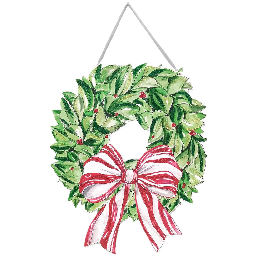 Traditional Tidings Wreath Door Hanger Door Hanger Round Top Collection 