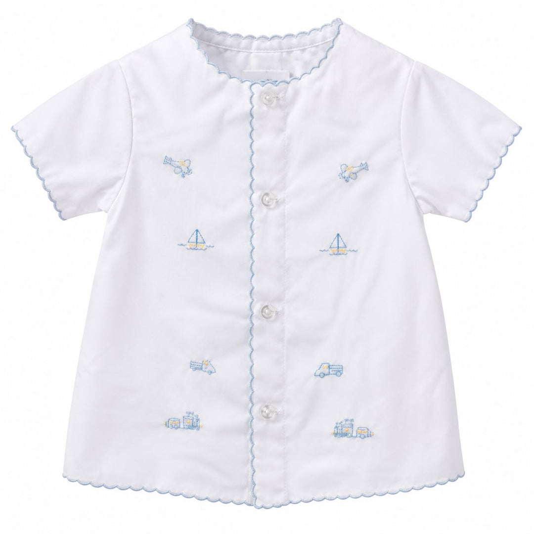 Transportation Embroidery Day Gown Daygown Auraluz 