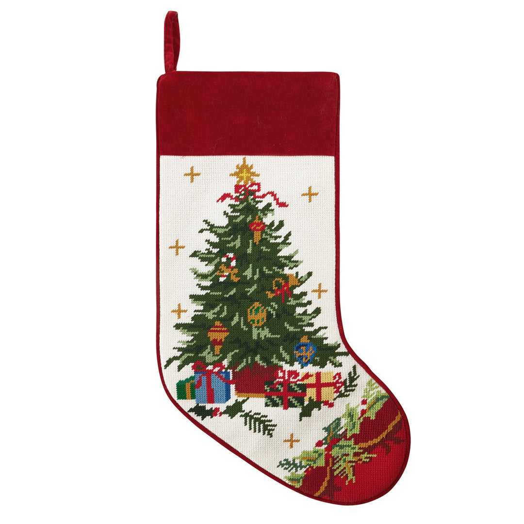 Tree with Presents Needlepoint Stocking Christmas Stocking Peking Handicraft 