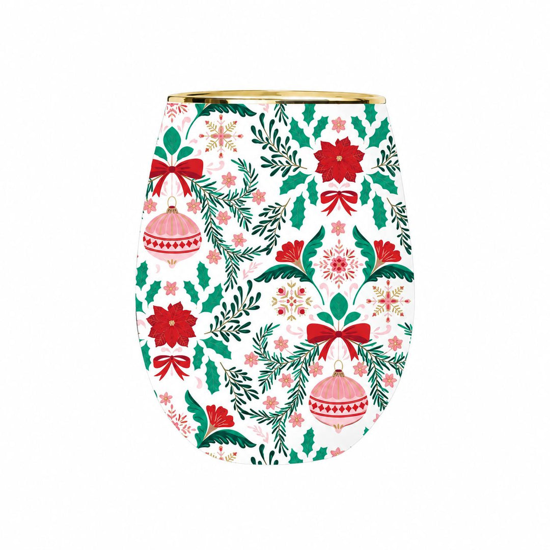 Trimmed With Joy Wine Glass Wine Glass Mary Square 