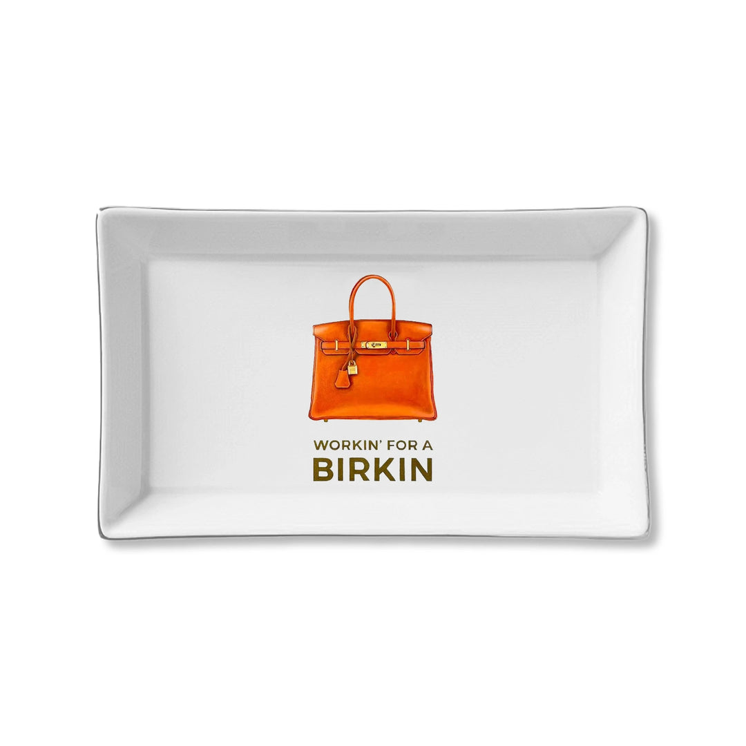 Trinket Tray-Workin Decorative Tray Toss Design 