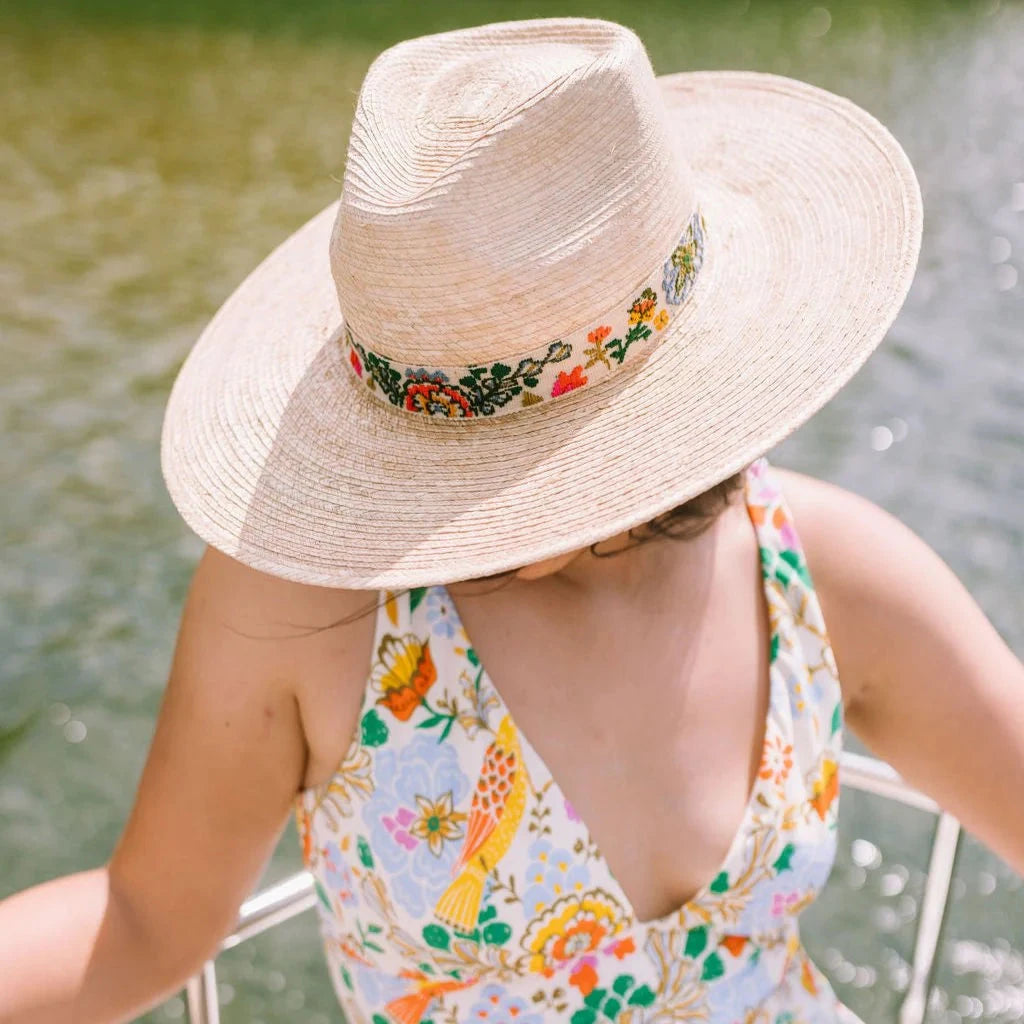 Tropical Embroidered Hat Sunhat Sunshine Tienda 