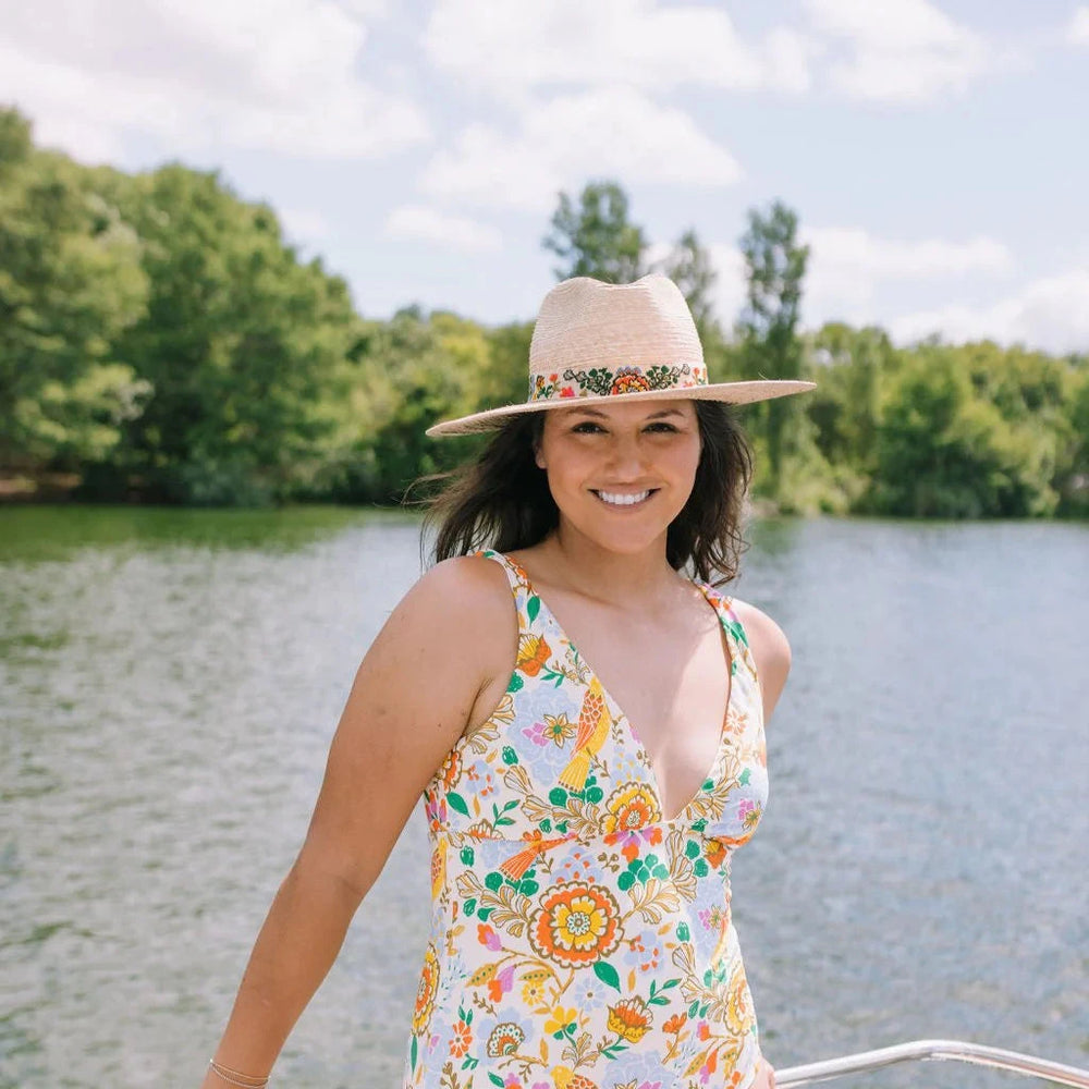 Tropical Embroidered Hat Sunhat Sunshine Tienda 