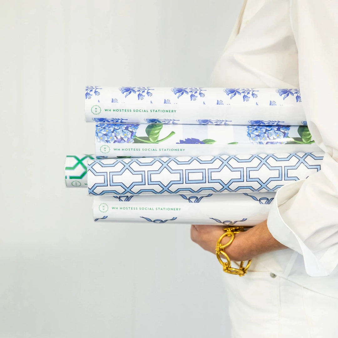 Tulip Block Print Wrapping Paper Roll Wrapping Paper WH Hostess 