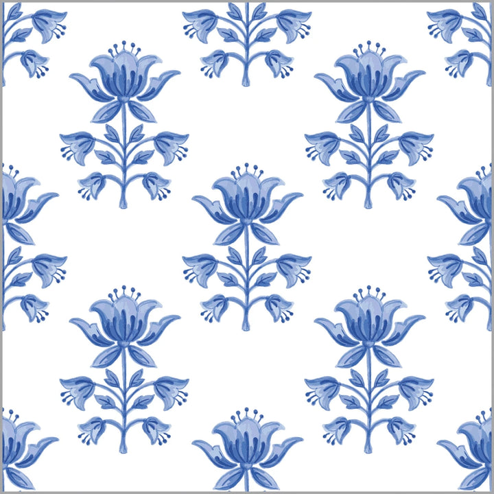 Tulip Block Print Wrapping Paper Roll Wrapping Paper WH Hostess 