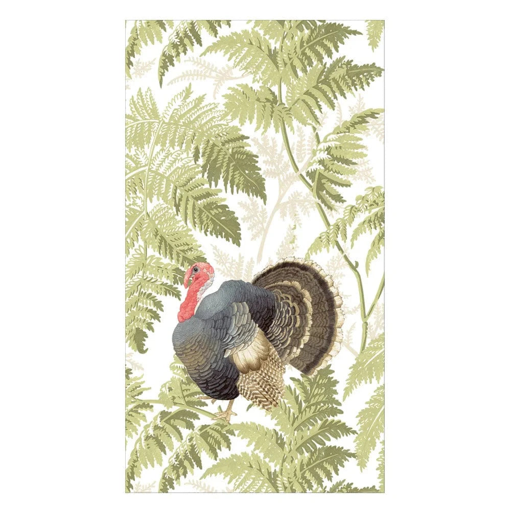 Turkey Among Ferns Guest Towels Guest Towels Caspari 