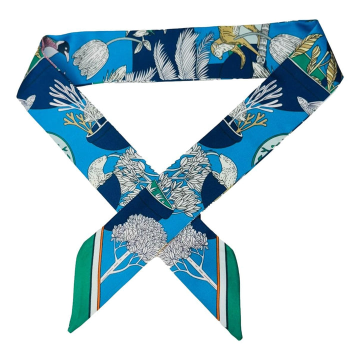 Twilly Scarves Scarf AF Design Group In the Wild Navy 