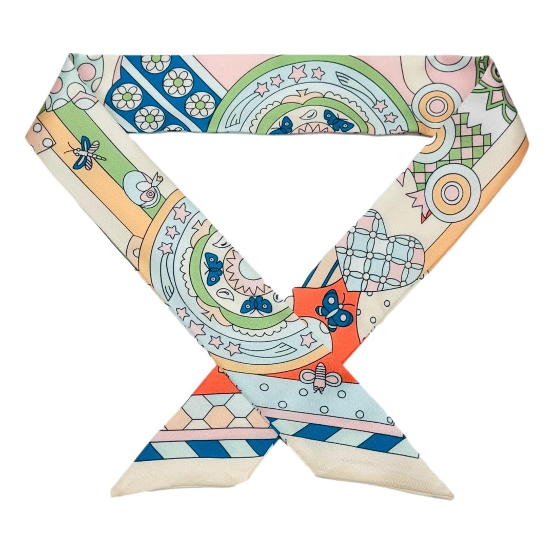 Twilly Scarves Scarf AF Design Group Retro Colorful 