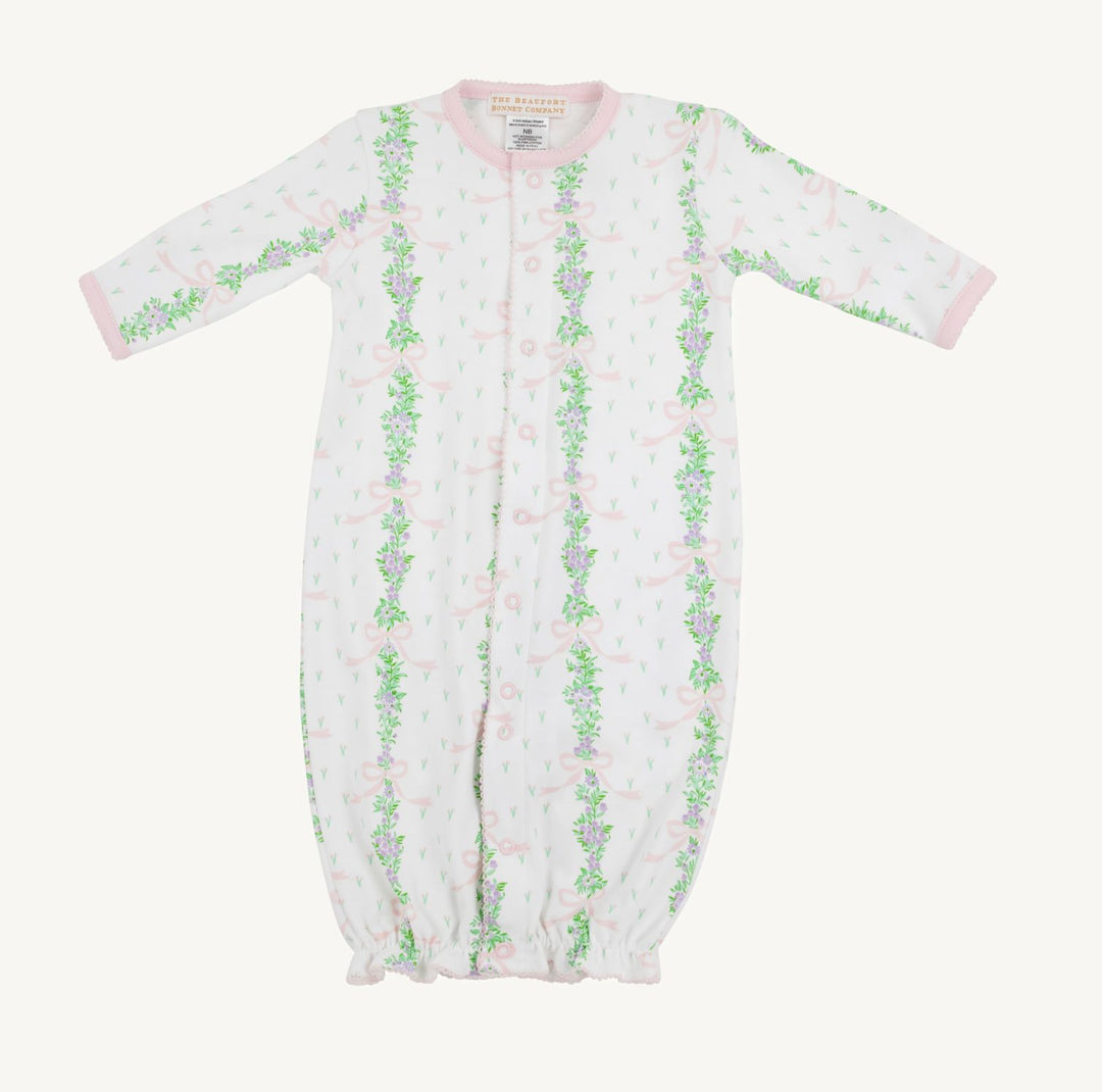 Twinkle Twinkle 2-In-1 - Fincastle Floral Baby Gown Beaufort Bonnet 