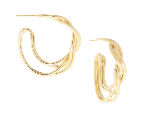 Twisted Post Hoop Earring Earrings Marlyn Schiff Jewelry 