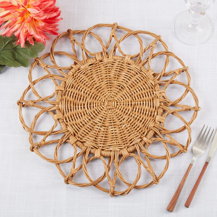 Twisted Rattan Placemats Placemats Saro 