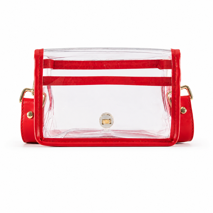 Petite Stadium Bag - Black and White Stripe with Bulldog