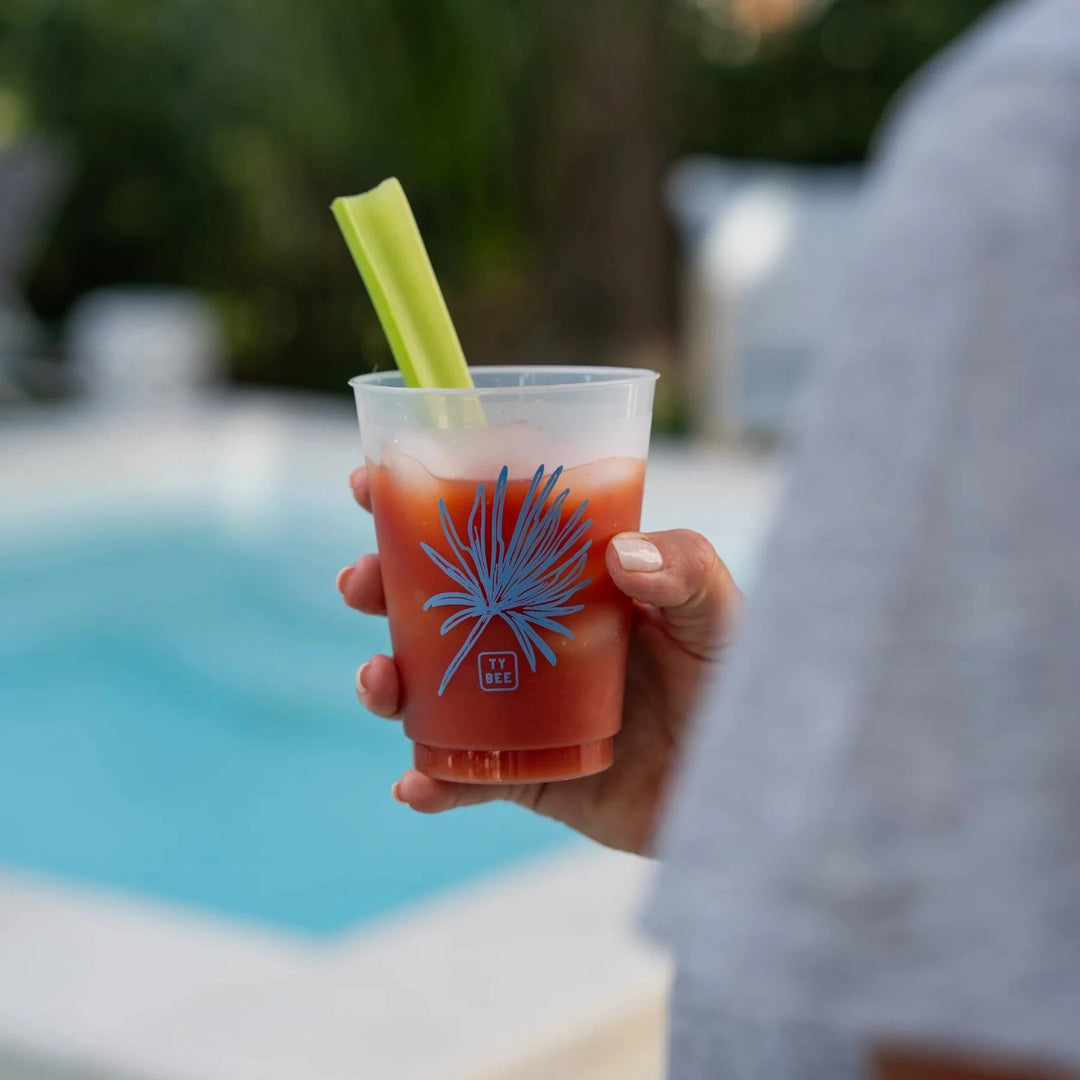 Tybee Island Palm Frosted Cups Shatterproof Cups Shoppe Tybee Island 