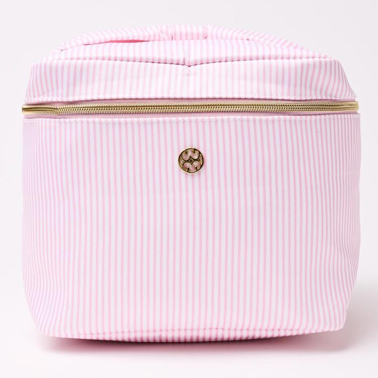 Ultraglam Train Case - Pink Stripe Cosmetic/Accessories Bags Mary Square 
