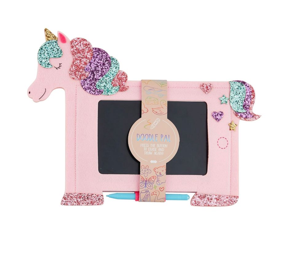 Unicorn Felt Doodle Pad Coloring Supplies MudPie 