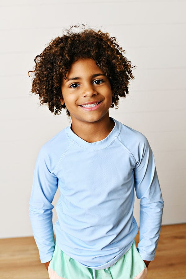 Unisex Rashguard - Light Blue Boy Bathing Suit Swoon Baby 