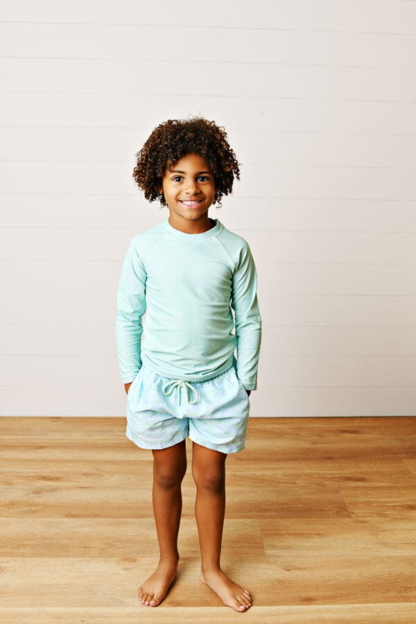 Unisex Rashguard - Mint Boy Bathing Suit Swoon Baby 