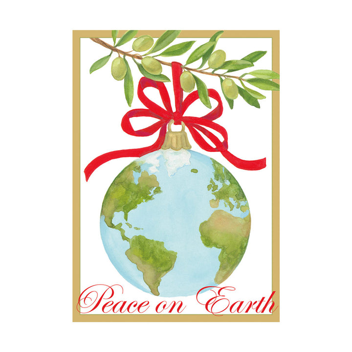 Peace On Earth Ornament Small Boxed Christmas Cards - 15 Count