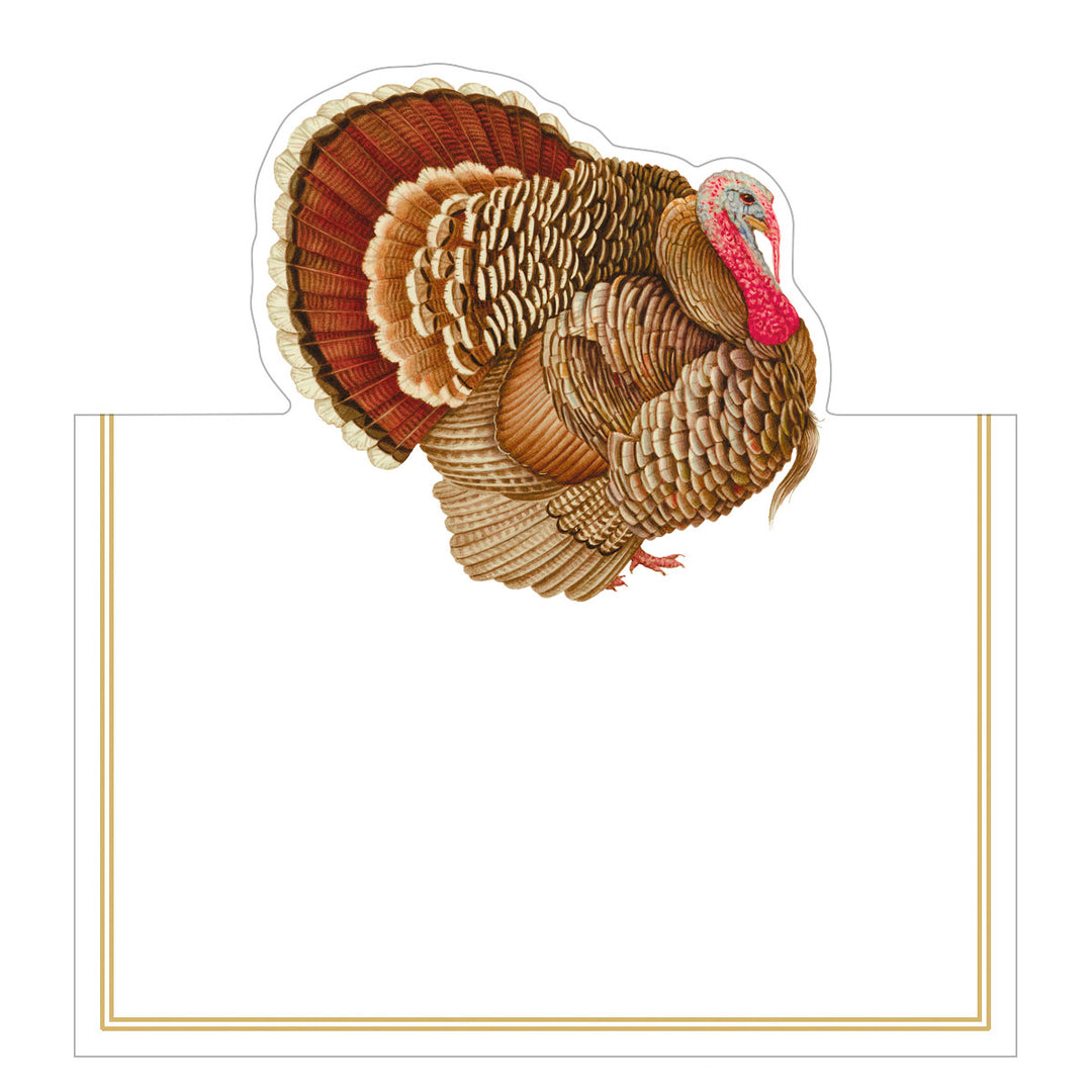 Turkey Place Cards Die Cut - 8 Per Package