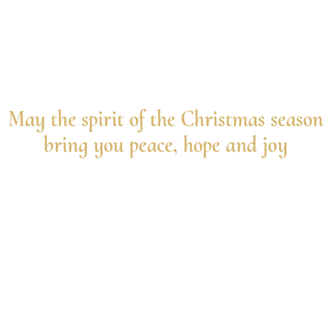 Golden Angel Nativity Small Boxed Christmas Cards - 15 Count