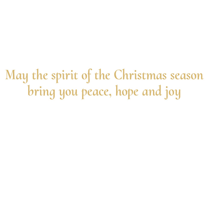 Golden Angel Nativity Small Boxed Christmas Cards - 15 Count