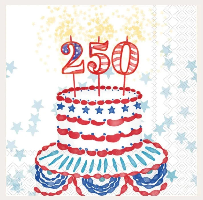 USA 250th Celebration Cocktail Napkins Cocktail Napkins Boston International 